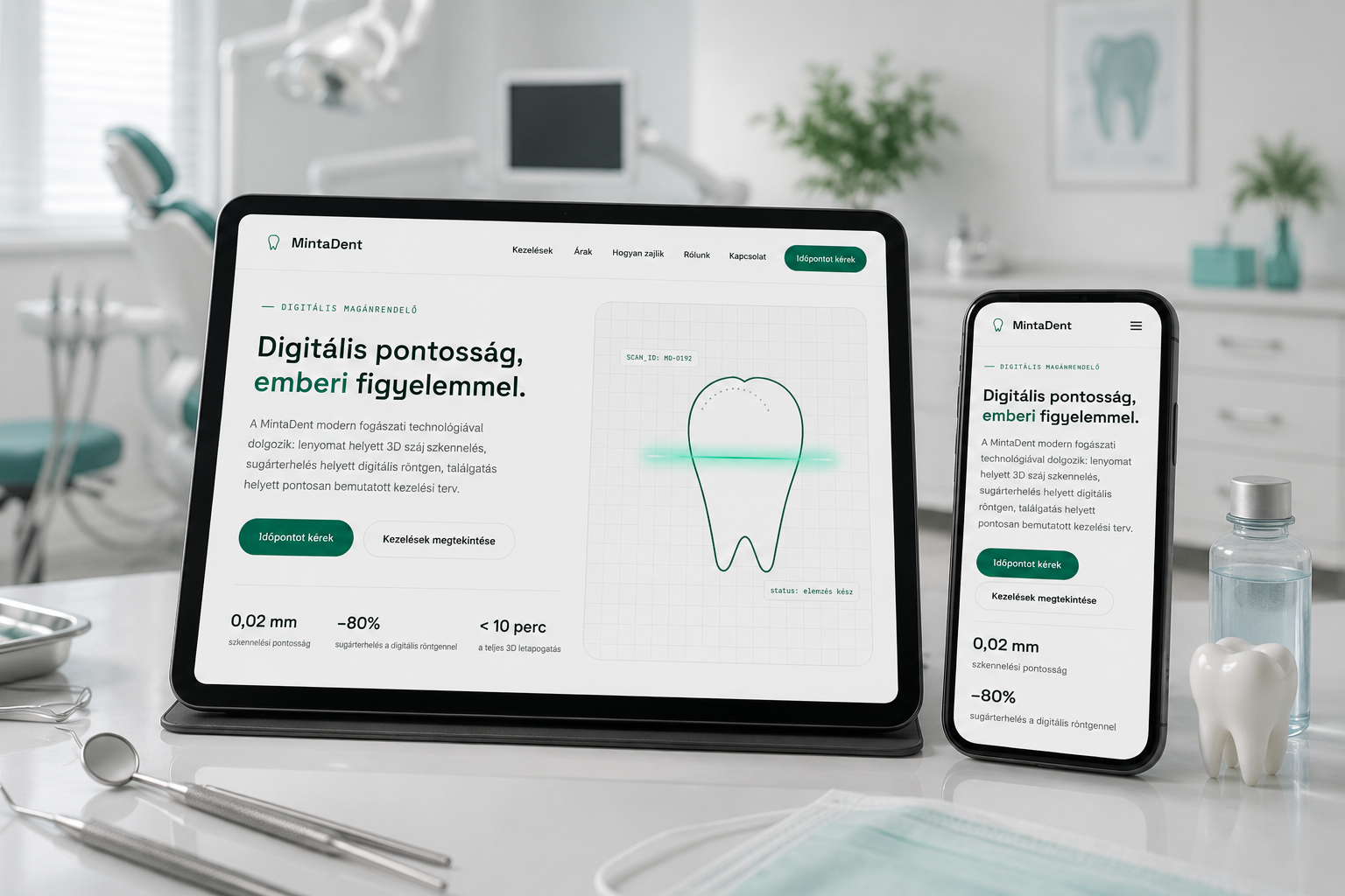 Fogászat weboldal demo